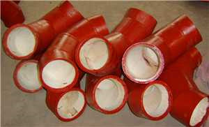 耐磨陶瓷彎頭耐磨效果好、體積 小、重量輕、